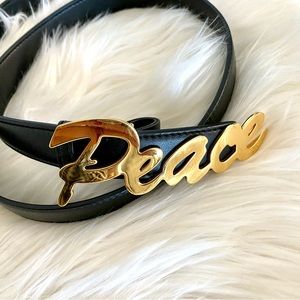 Stella mccartney peace belt gold hardware size 75